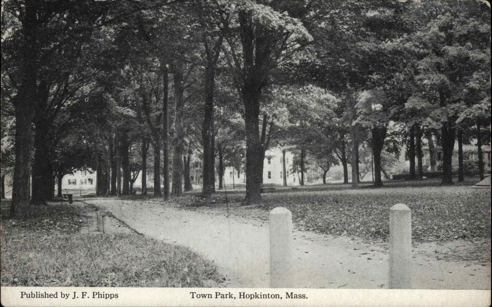 Hopkinton Massachusetts MA Town Park c1910 Vintage Postcard