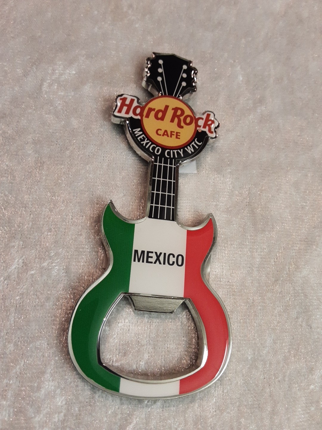 Hard Rock Cafe Bottle Opener Flag Magnet Mexico City WTC