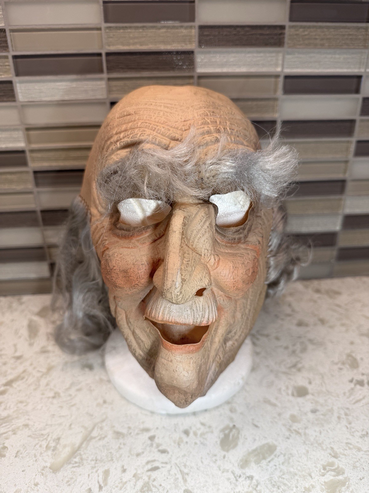 Vintage 1970’s? Cesar Old Person Halloween Face Mask
