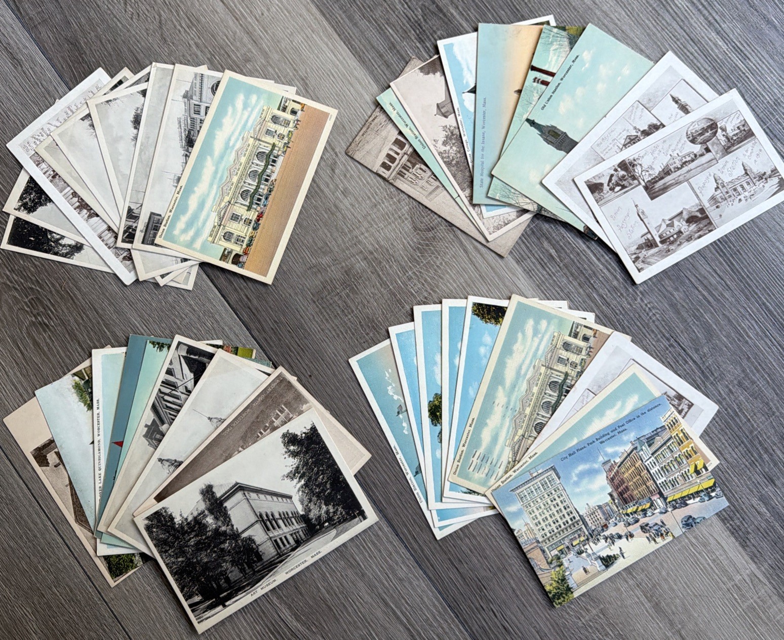 Worcester MA  Postcard Lot of 37