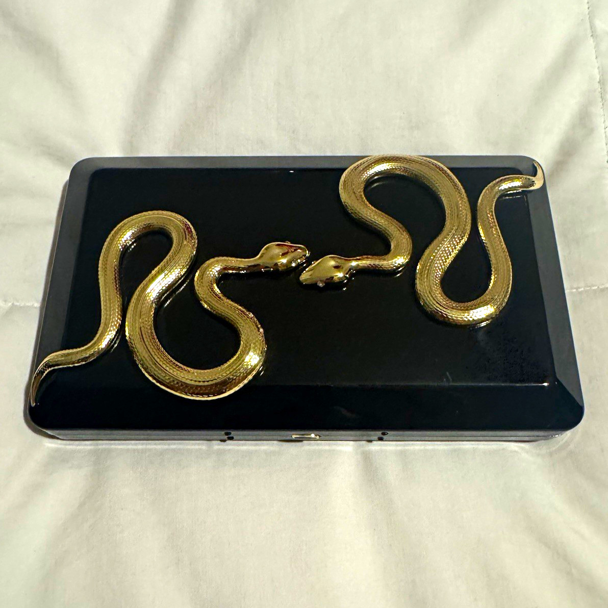 Kilian Black Clutch dual snakes rare discontinued