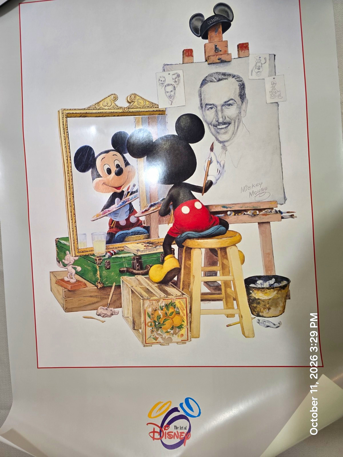 Disney Mickey Mouse Self-Portrait Poster Print Wall Art