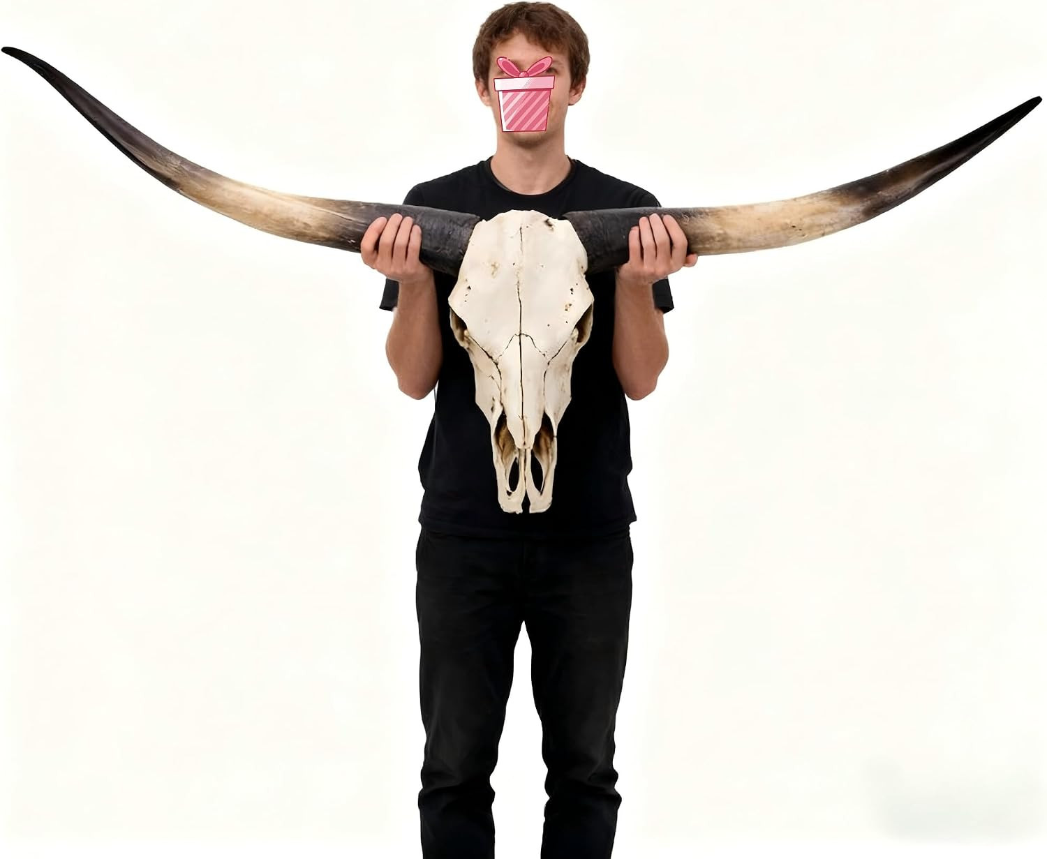 Longhorn Skull,70 Inches -Longhorn Wall Decor,Realistic Retro Bull Cow Skull Wal