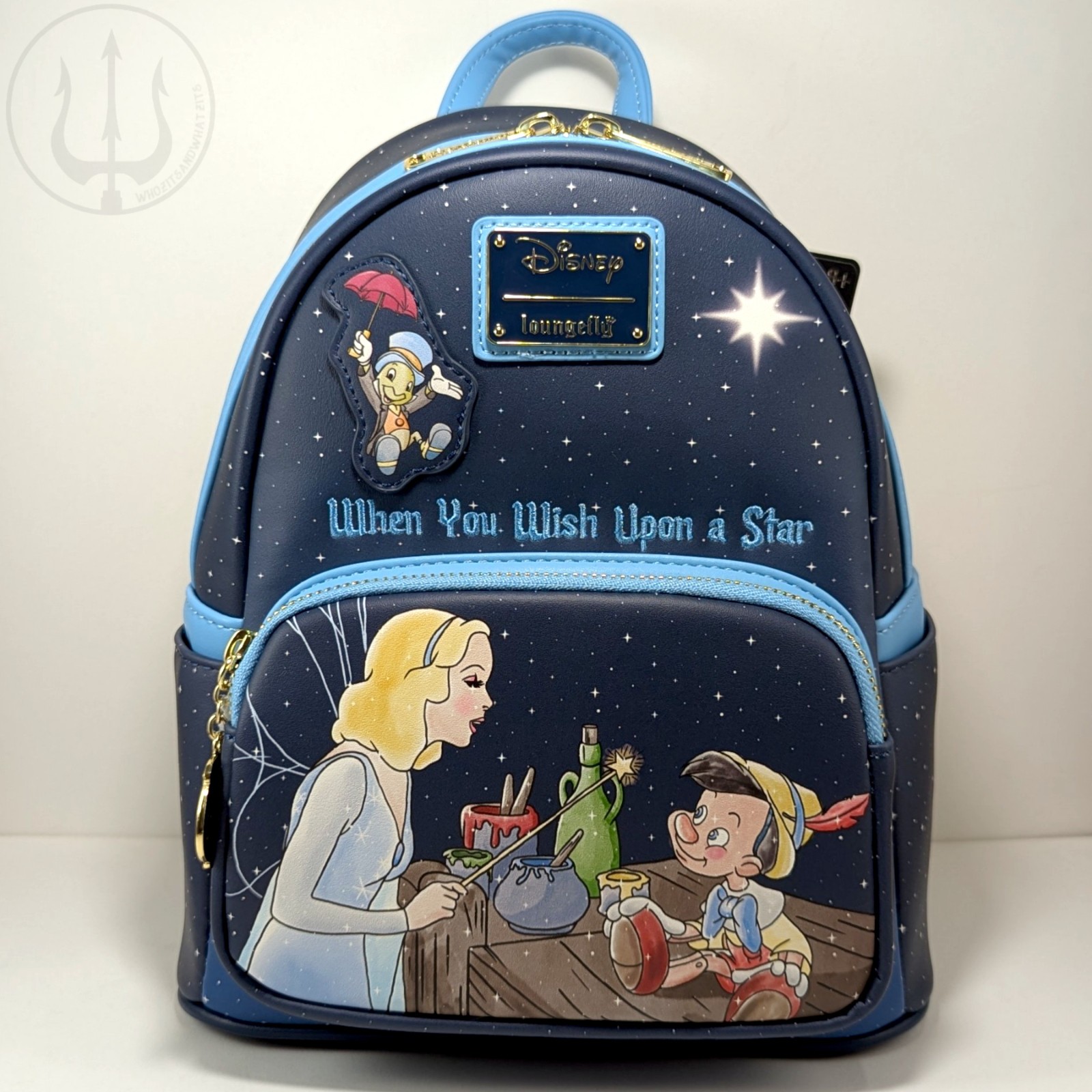 Loungefly Pinocchio When You Wish Upon a Star Mini Backpack Exclusive Blue Fairy