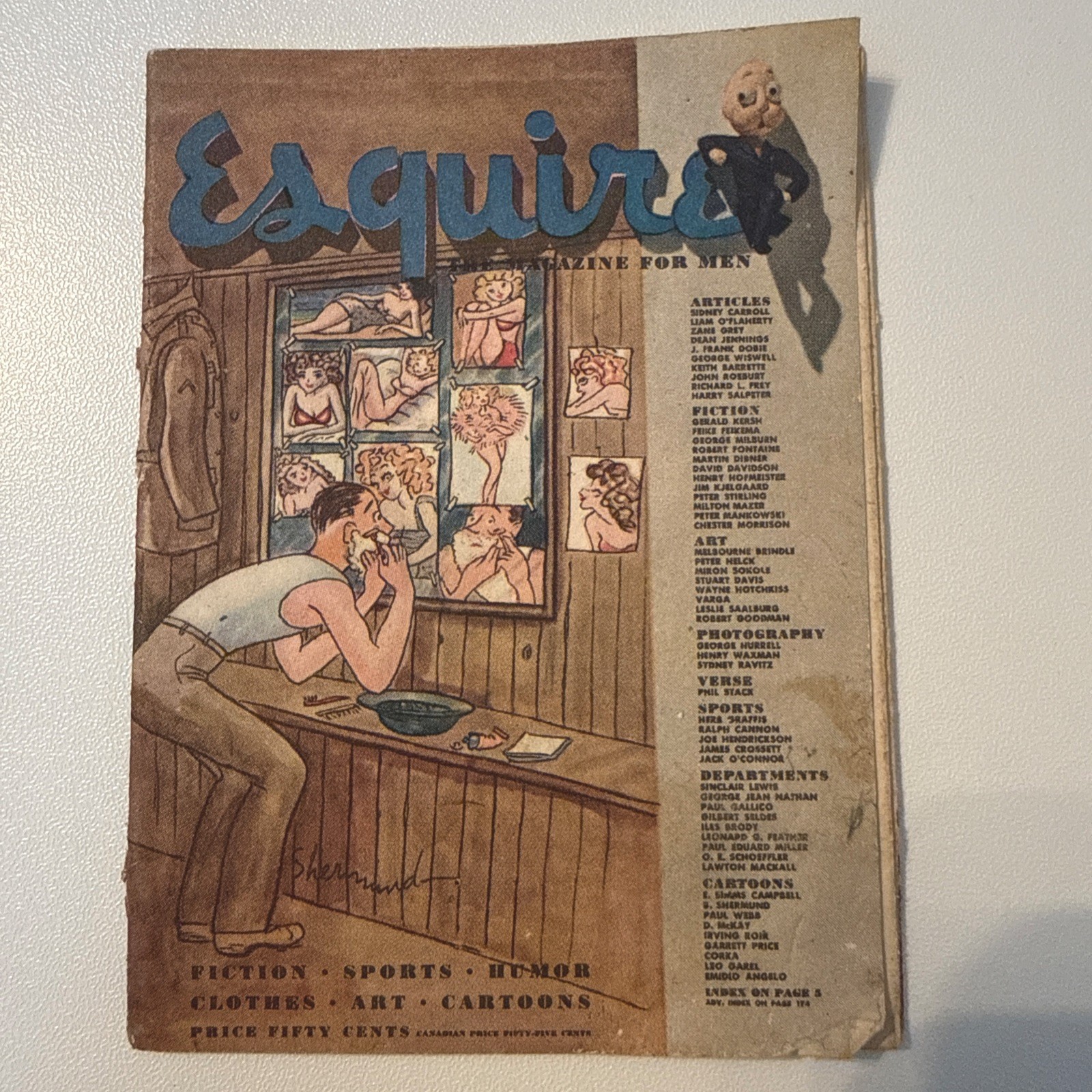 VARGUS ~PINUP GIRLS~12 MO CALENDER~POCKET SIZE~ESQUIRE MAGAZINE~1946~CHRISTMAS