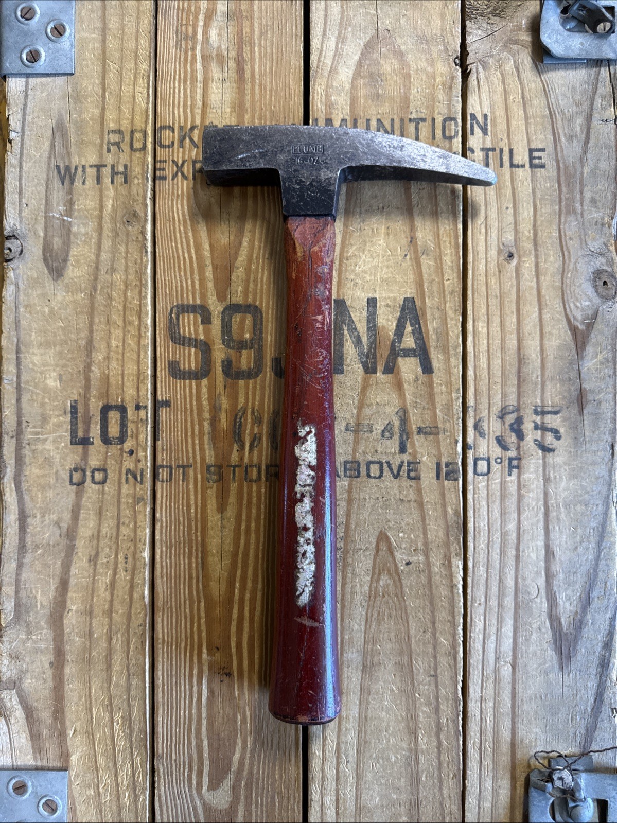 Vintage Plumb 16 oz Prospecting Rock Hammer – Hickory Wood Handle Permabond