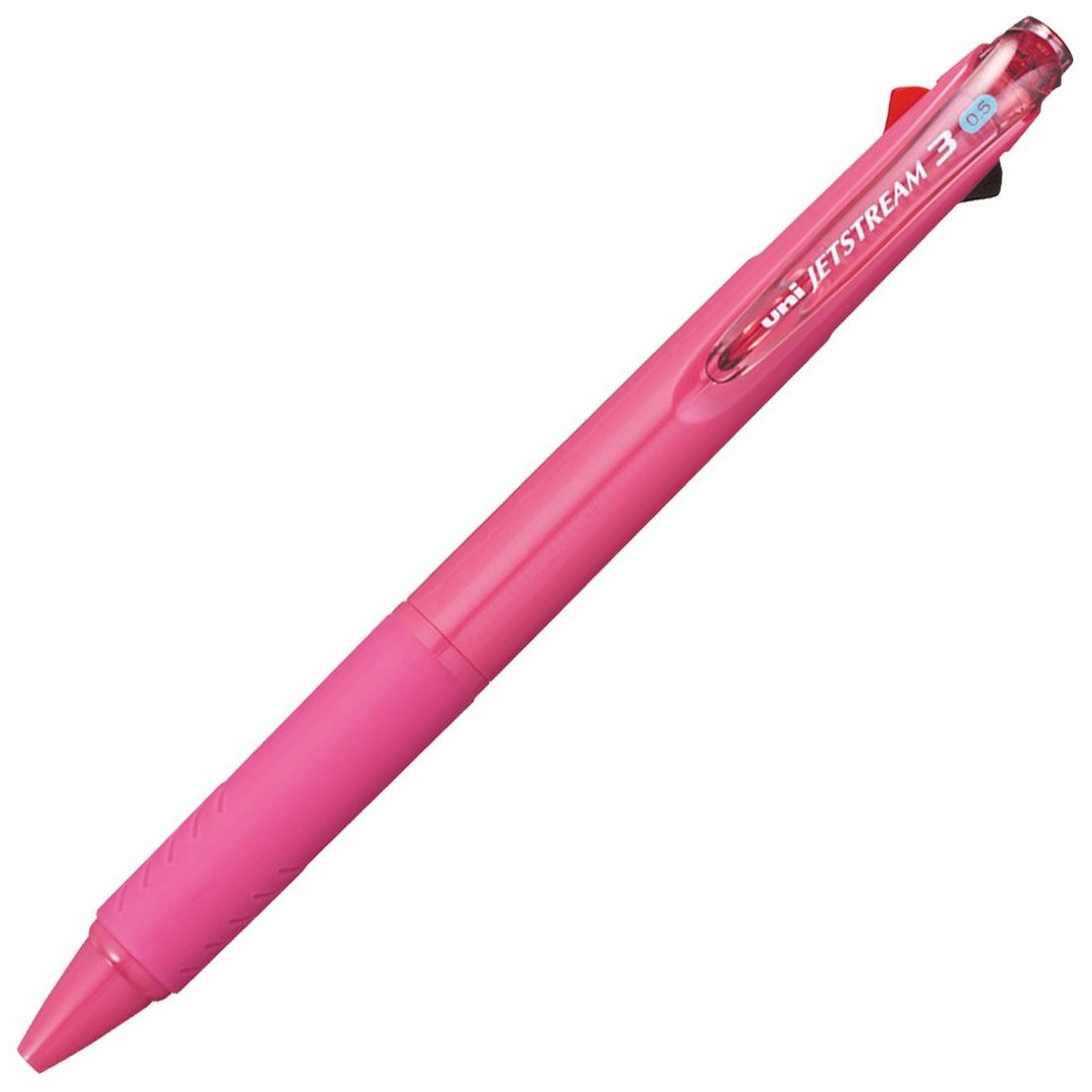 Uni Ballpoint Pen Jetstream 3 Color Black, Red, Blue Ink 0.5mm, Rose Pink
