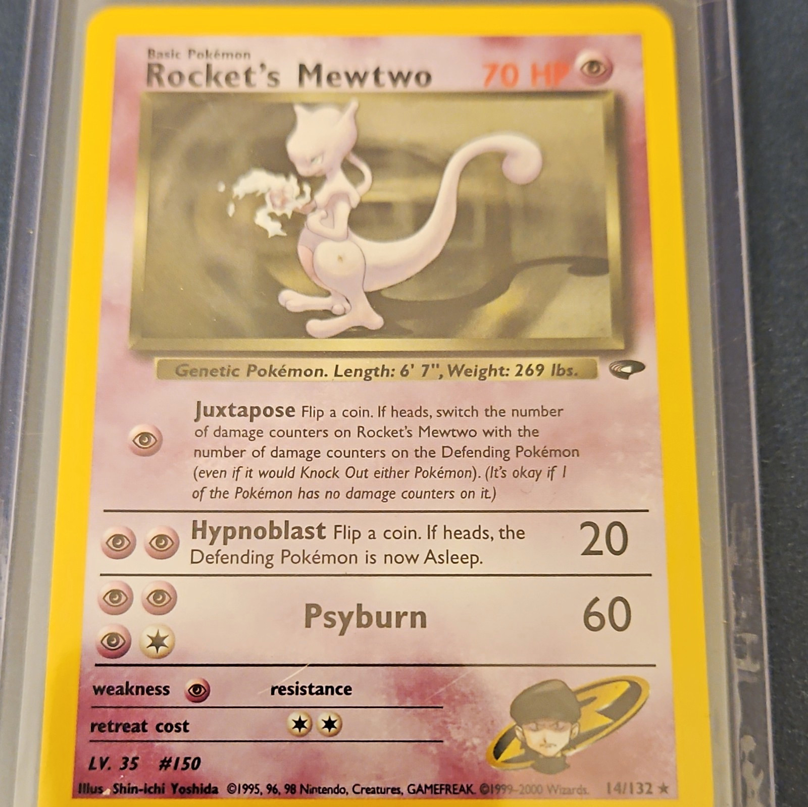 Wizards 2000 Pokémon Team Rocket Rocket's Mewtwo 14/132 Holo English