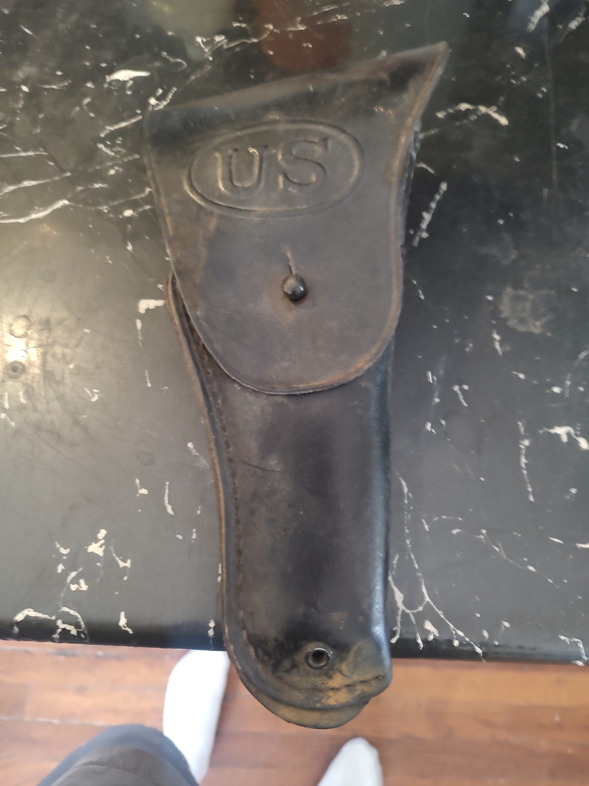 Vintage U.S. Military M1916 1911 .45 Leather Holster US Marked