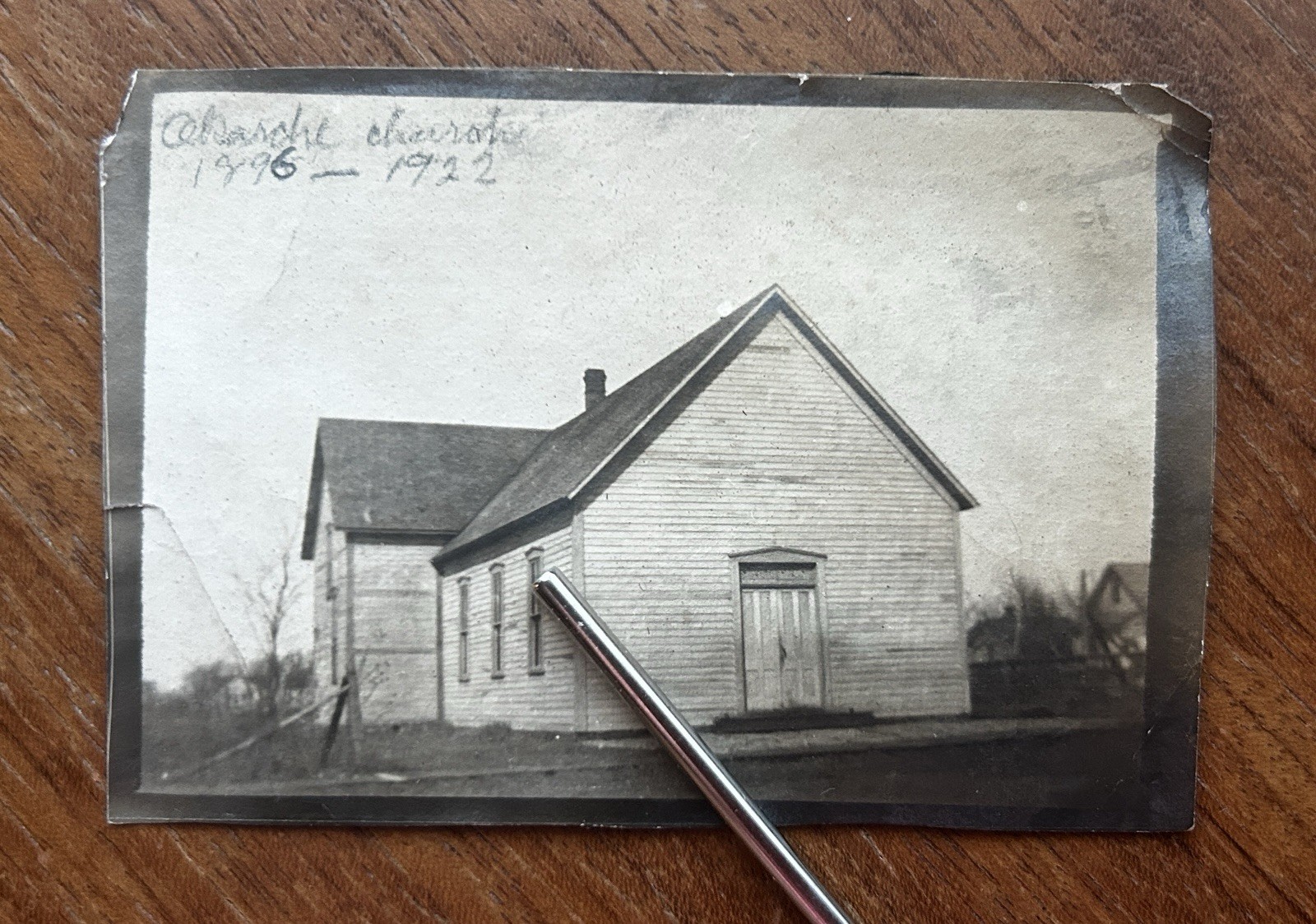 Antique 1900s Okarche Oklahoma St. John\'s Evangelical Lutheran Church Photo