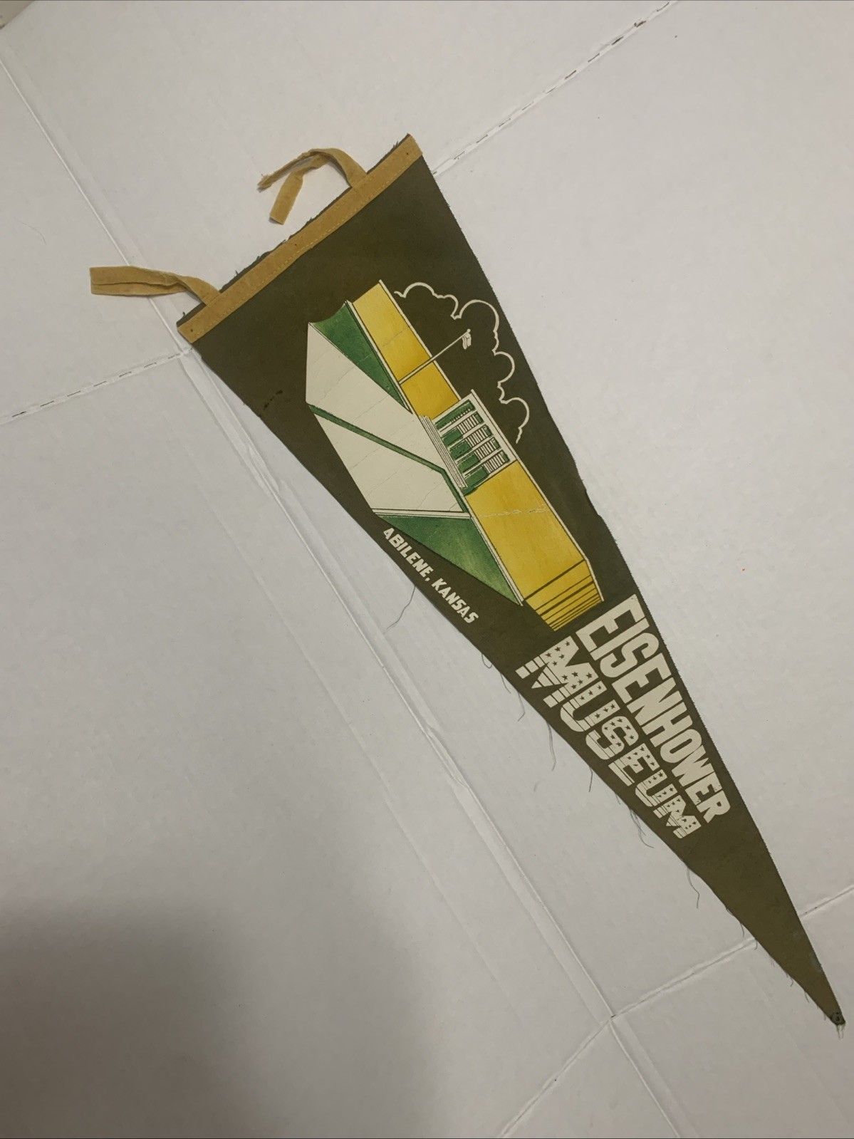 Vintage Eisenhower Museum Penant Abilene, Kansas 