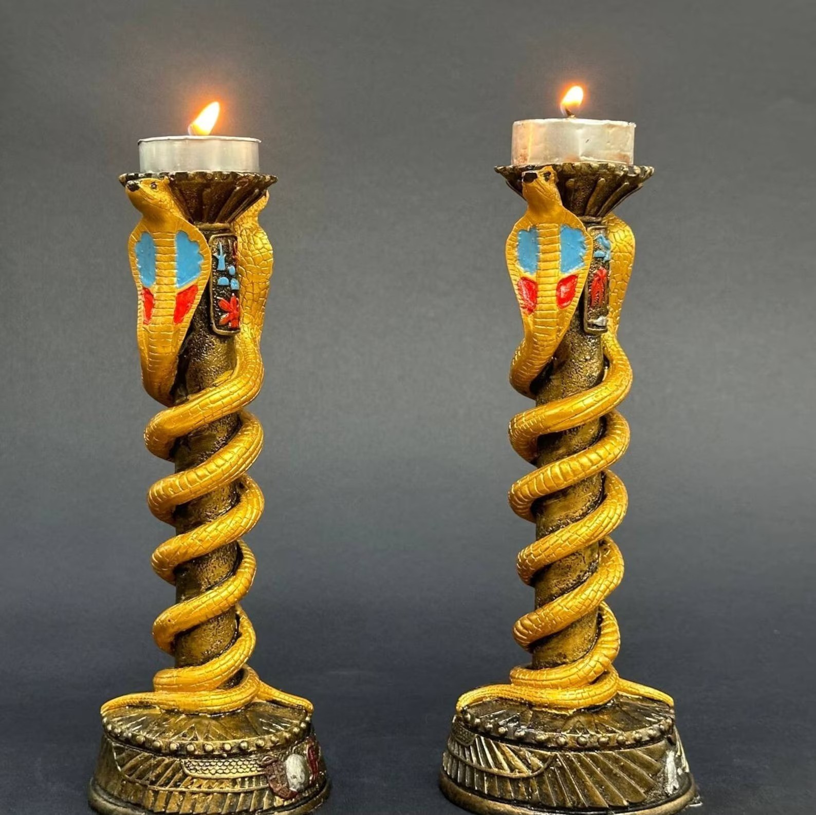 Rare Authentic Ancient Egyptian Antiquities Candle Holder For Cobra Egyptian BC