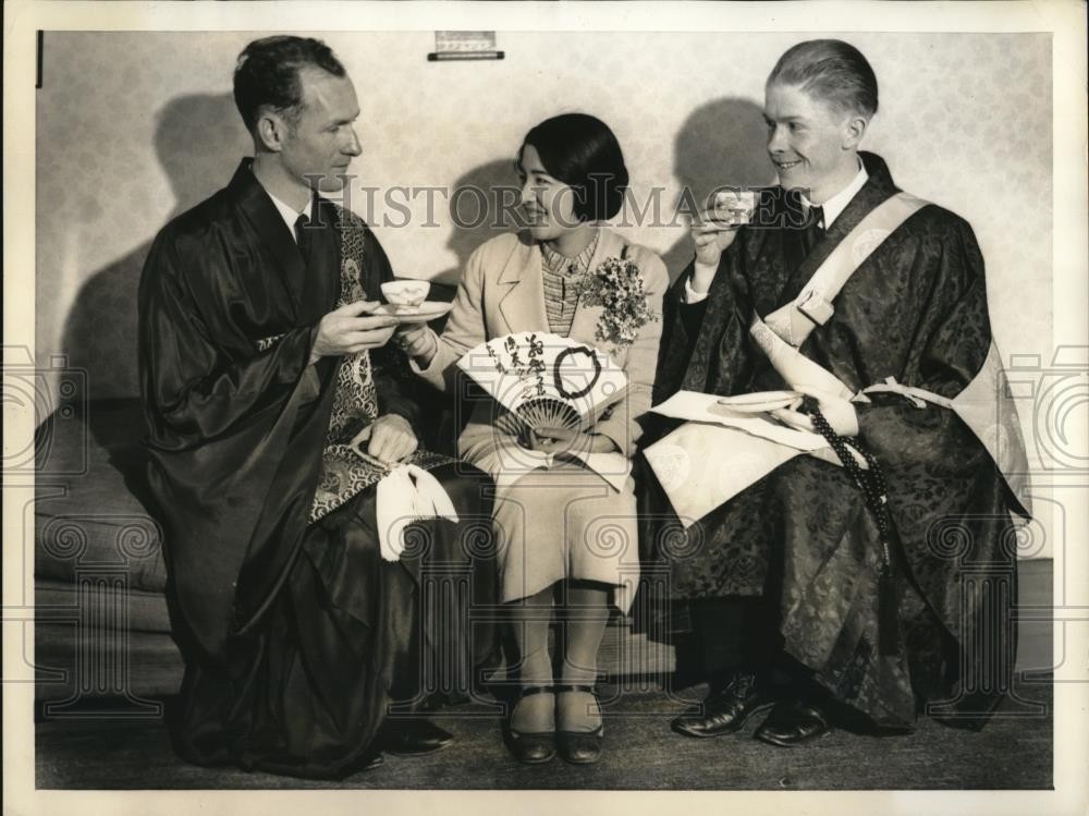1935 Press Photo San Francisco Rev Rbt Cliftonm Mrs T Tawakana & Rev James Stewa