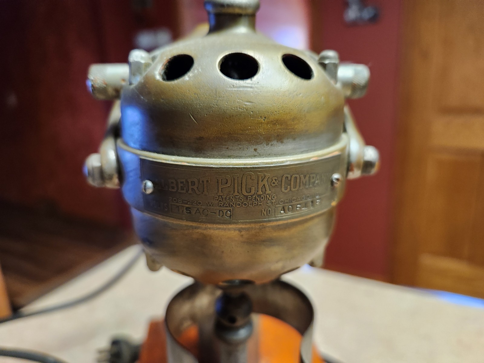 VERY RARE Antique ALBERT PICK & COMPANY BRASS MALT MIXER Soda - Has Power
