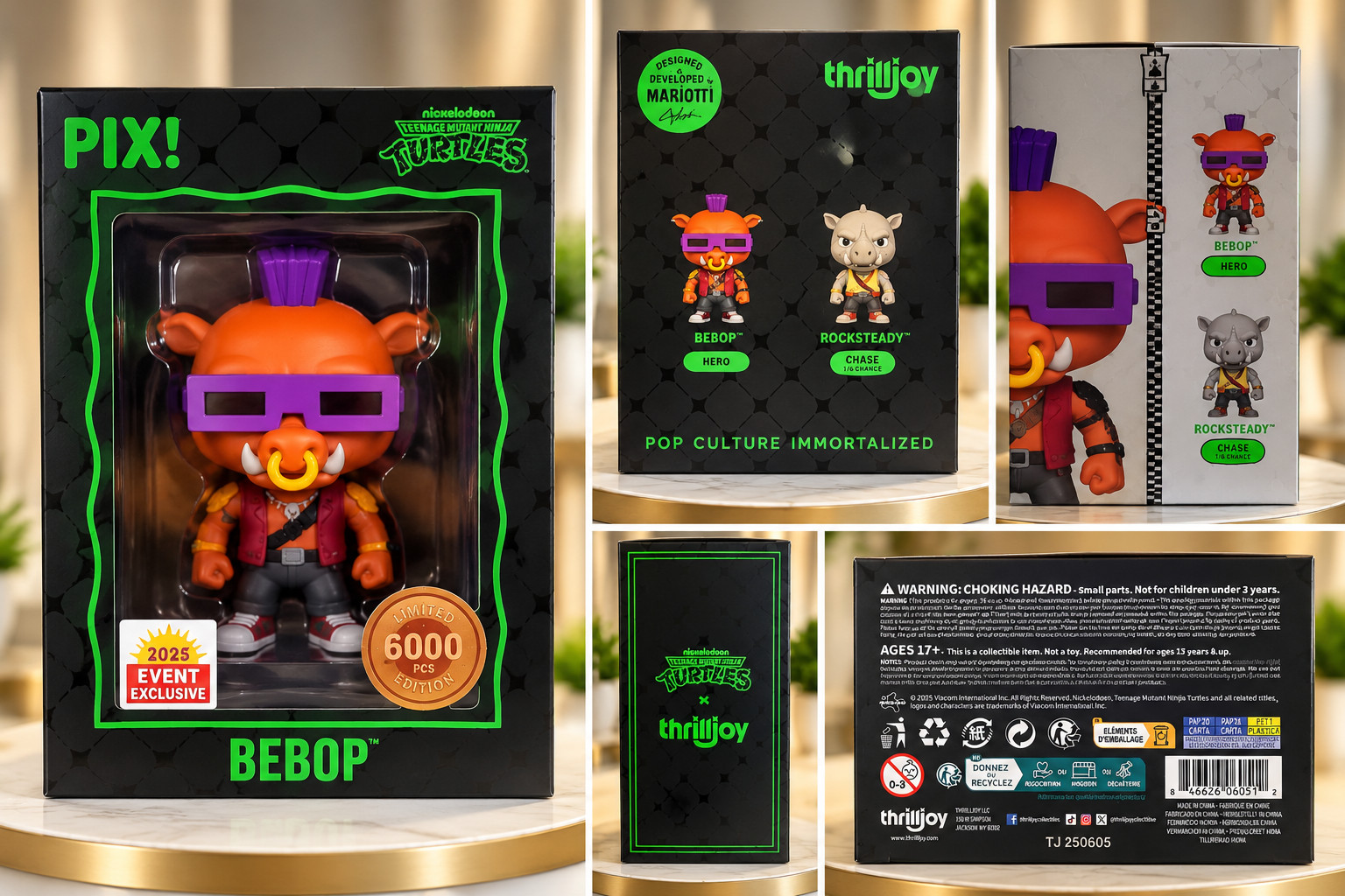 Thrilljoy PIX TMNT Bebop SDCC 2025 Exclusive LE 6000 Open Confirmed Hero
