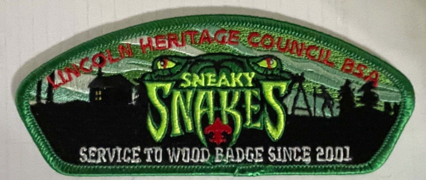 Lincoln Heritage Council BSA Wood Badge Sneaky Snake CSP New Mint 