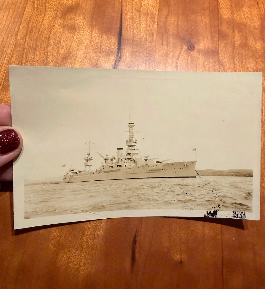 FREE SHIP January 1933 Photograph USS Wyoming Guantanamo Bay Cuba
