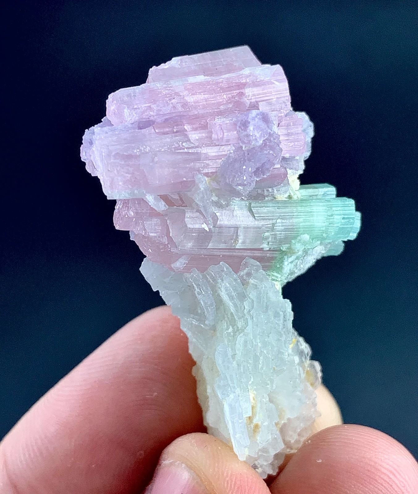 79 Carat Bi Color Tourmaline Crystal Specimen From Afghanistan