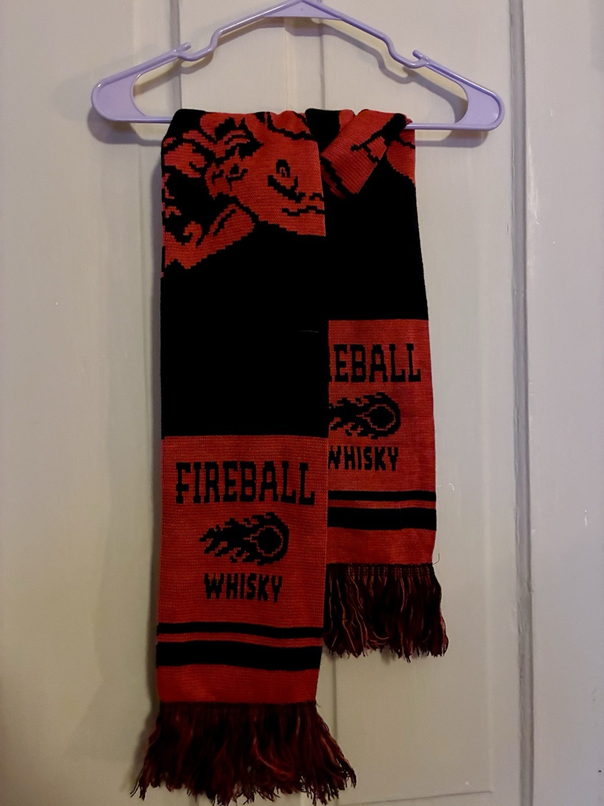 Red & Black Fireball Whisky Scarf - great as gift