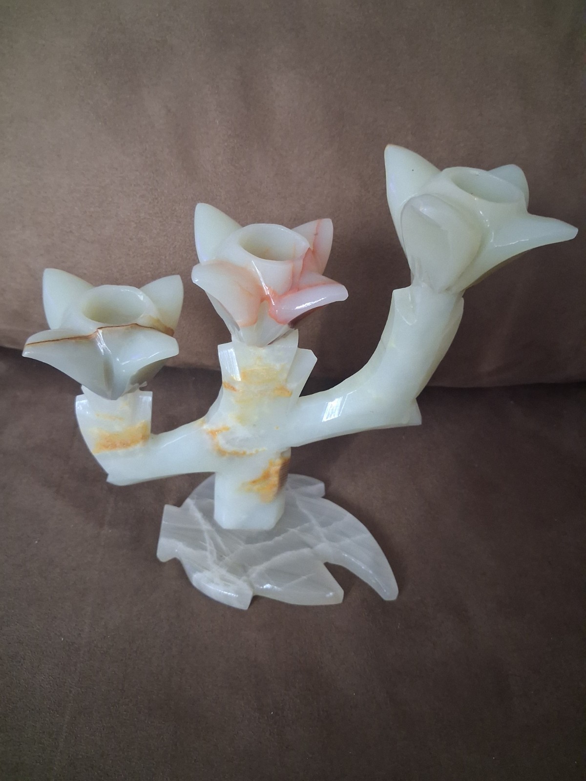 Vintage Hand Carved Candelabra 