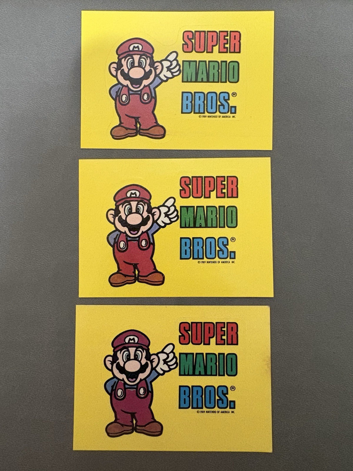Lot of 3 Vintage 1989 Topps Nintendo Stickers  Super Mario Bros. #11