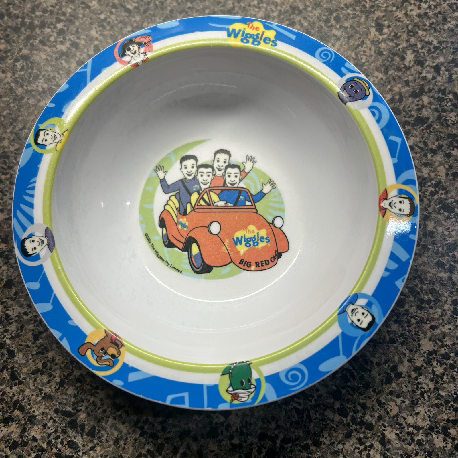 Vintage 2004 The Wiggles Big Red Car Kids Plastic Bowl Trudeau Original Cast