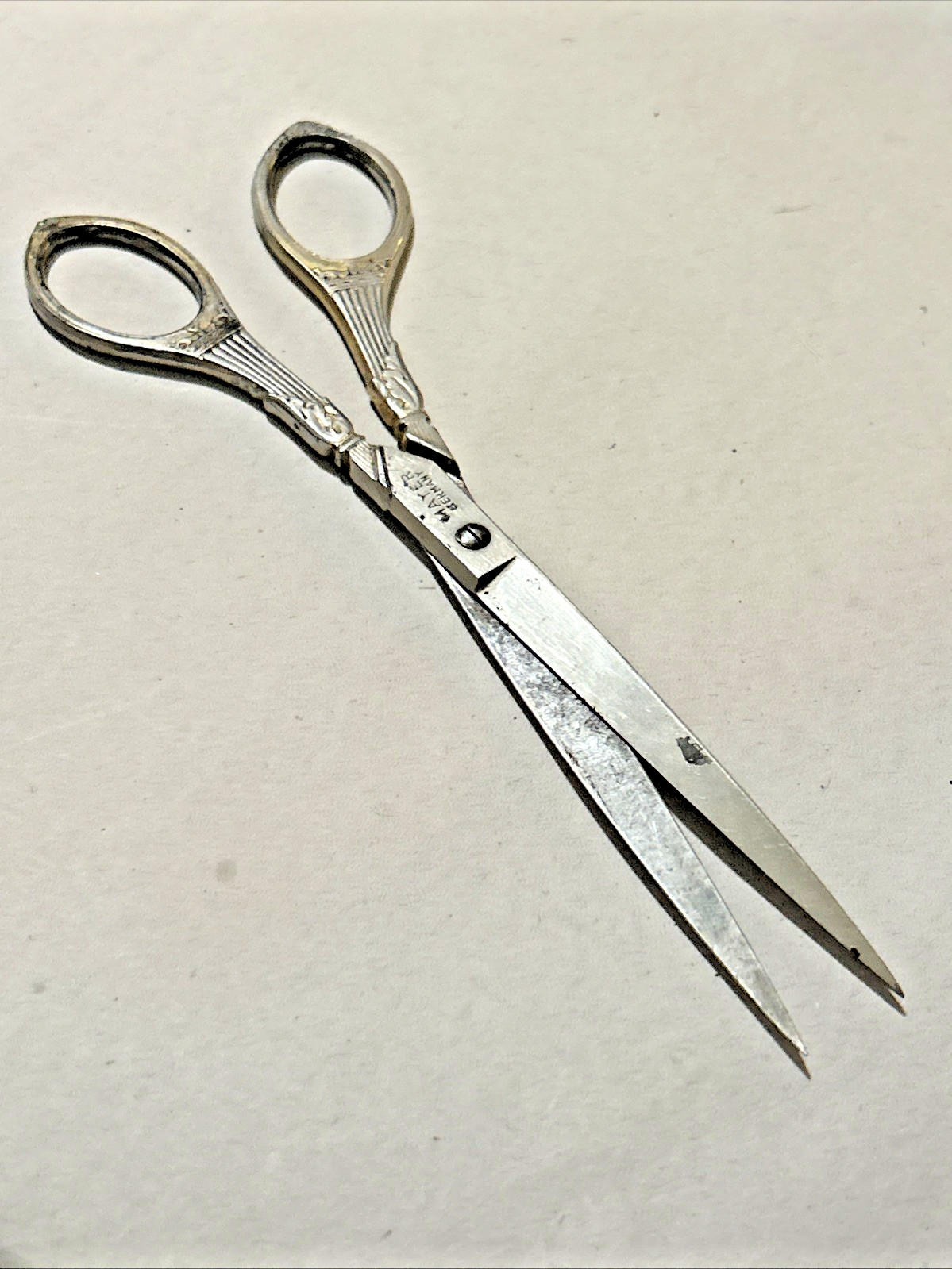 Vintage Mayer ~ Scissors ~ Germany ~ Fine Etchings ~ Steel ~ 4\