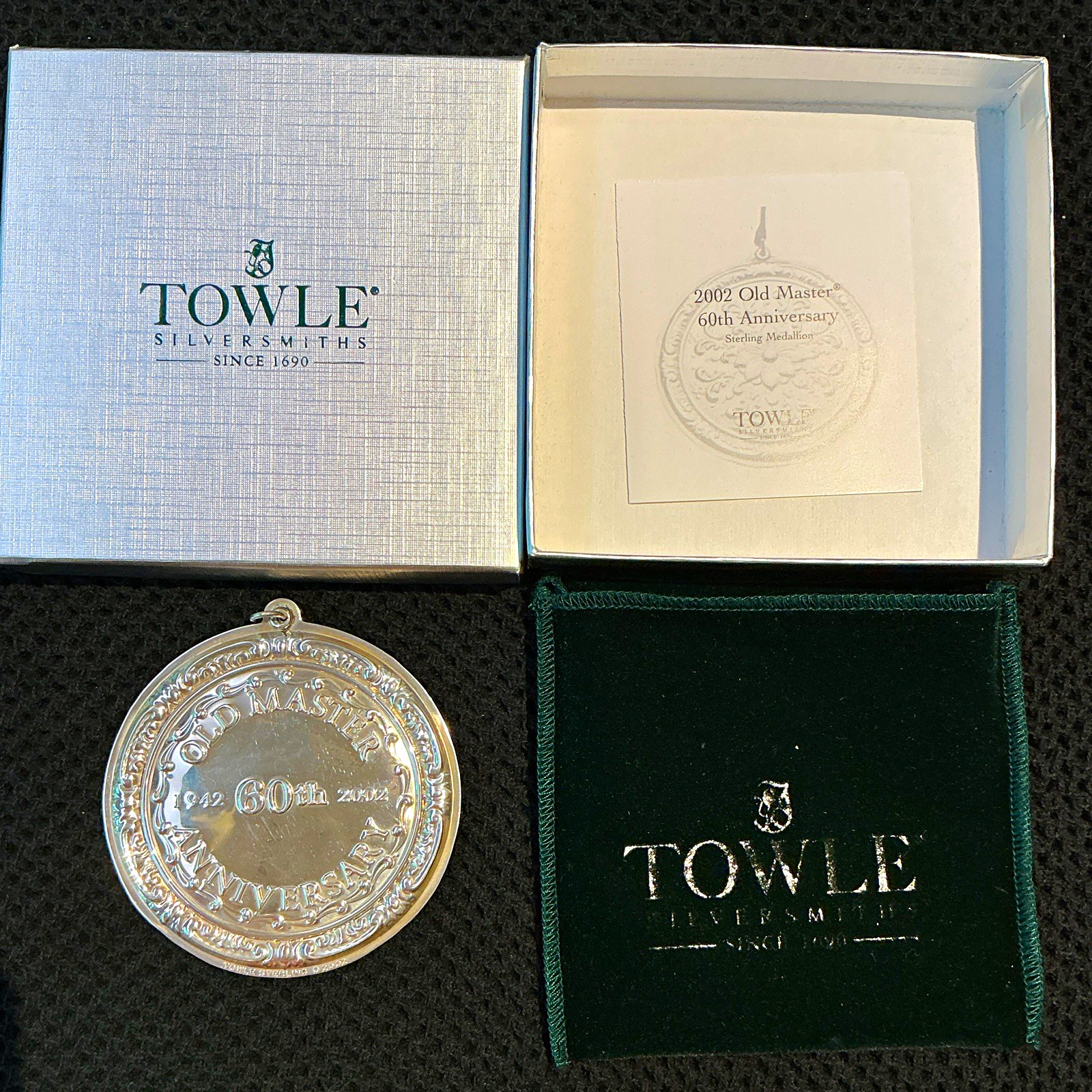 Towle Silversmiths 2002 Old Master Sterling Silver Medallion