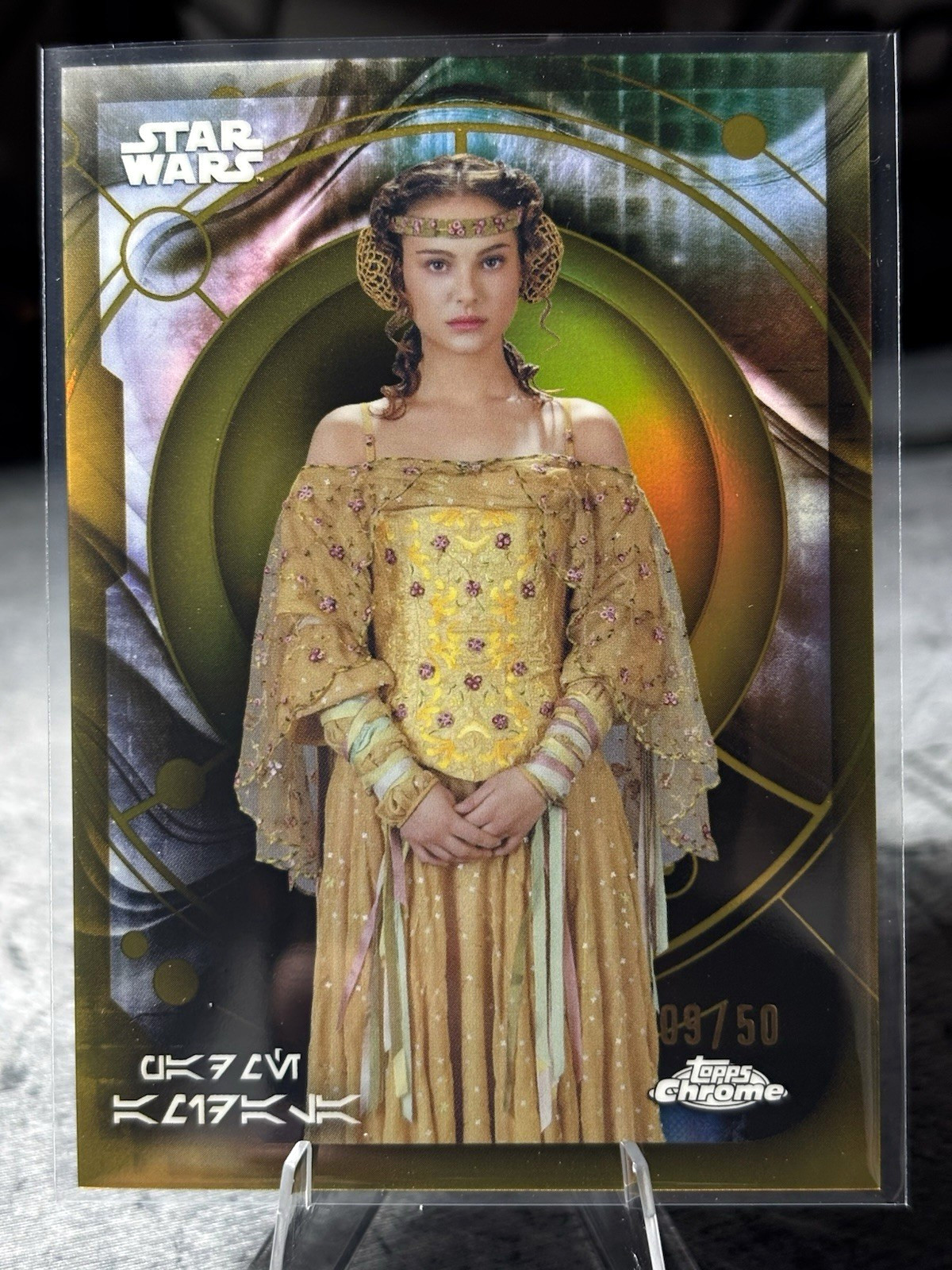 2026 Topps Chrome Star Wars Padmé Amidala AUREBESH 09/50 Color Match