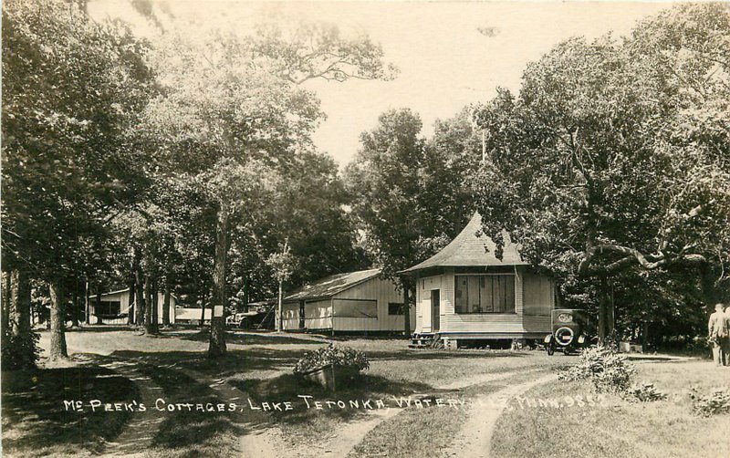 C-1920s Mc Peek's Cottage Lake Teronka Waterville Minnesota RPPC Postcard 814