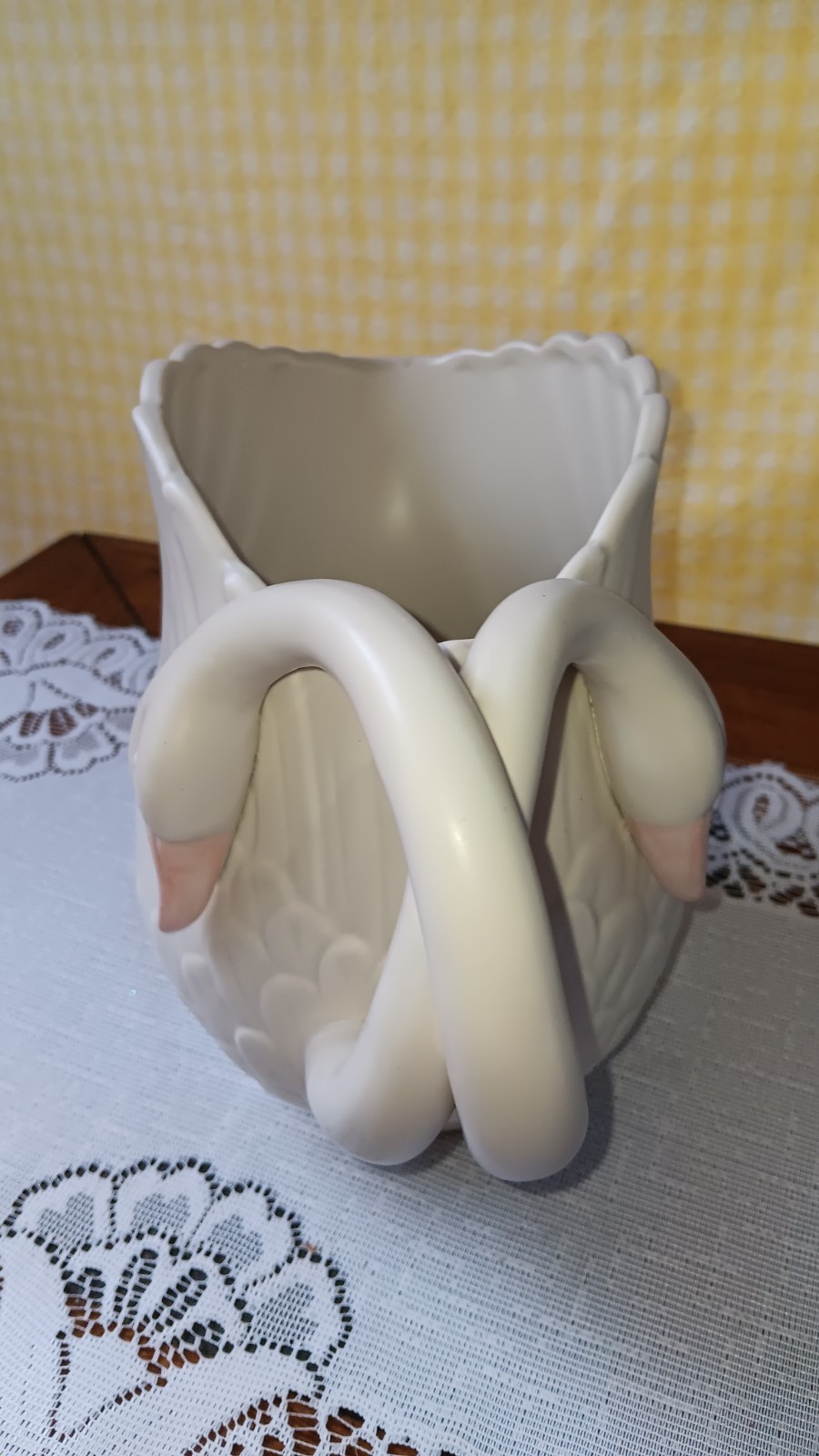 Vintage 1981 Fitz & Floyd Pottery Ceramic Swan Pitcher