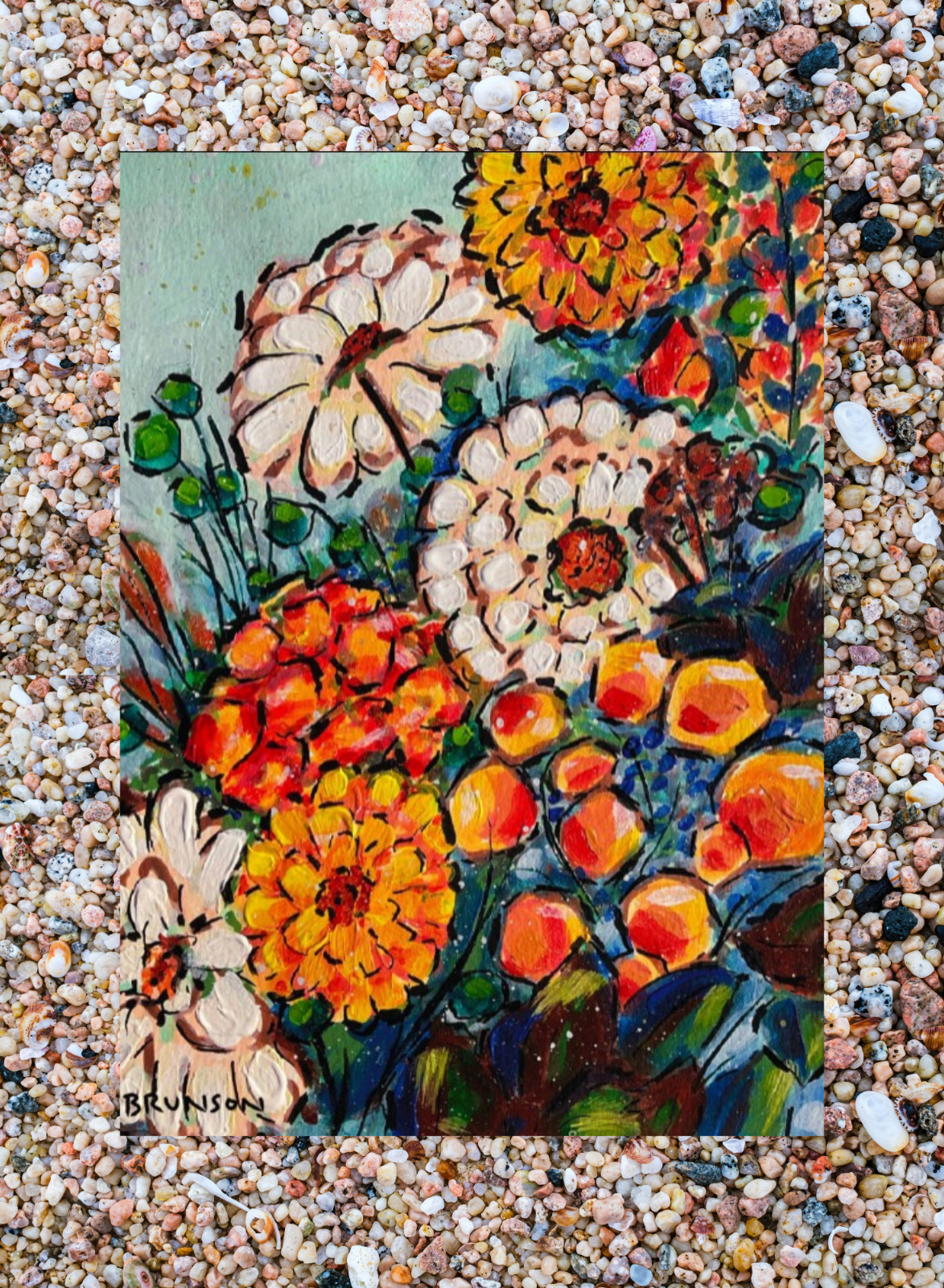 ACEO Art Card PRINT of Hand Painted & Signed Acrylic Original 3.5inx2.5in