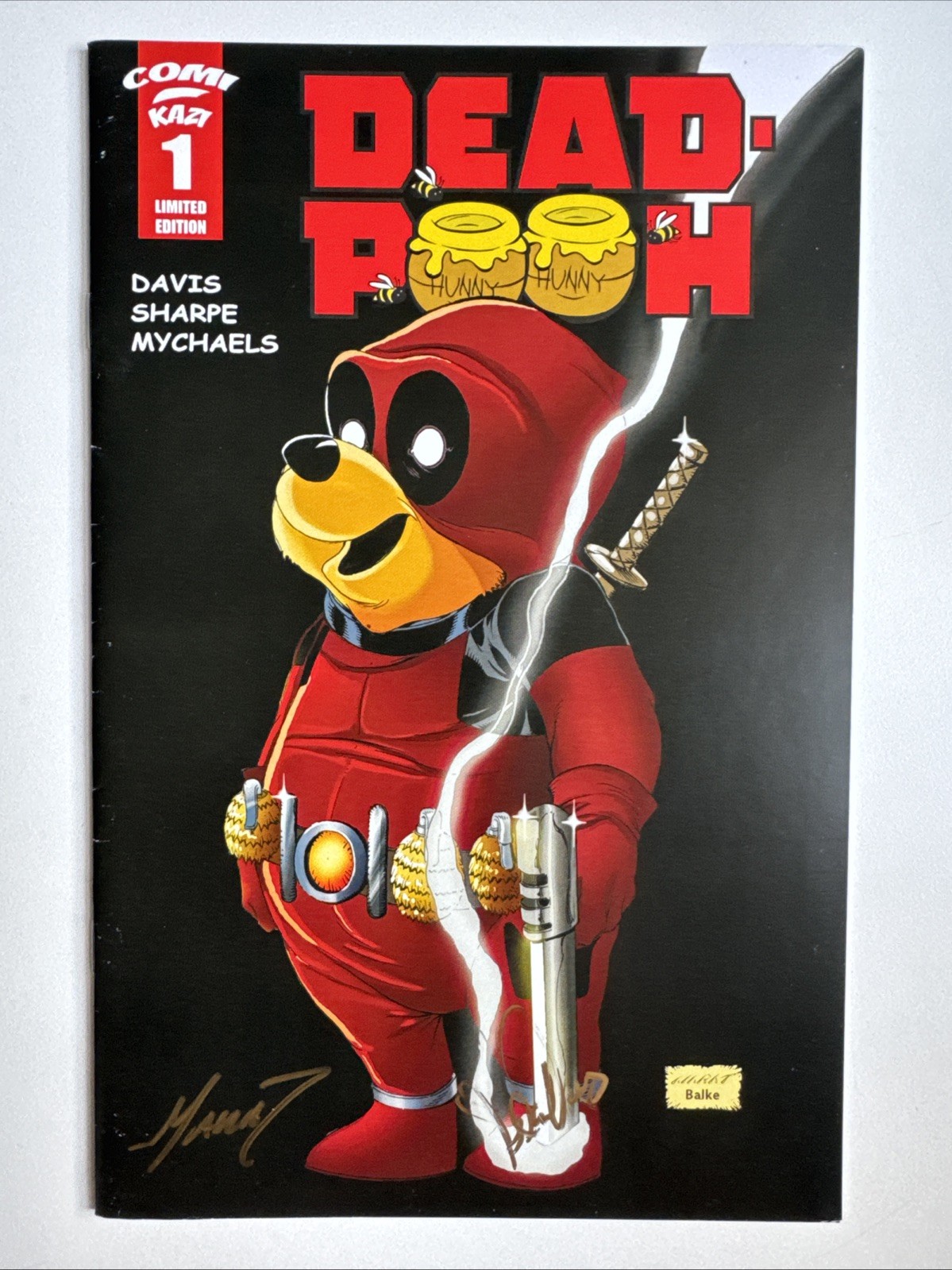 Dead Pooh #1 Comi-Kazi Frank & Sons Variant SIGNED by Davis & Mychaels • VF
