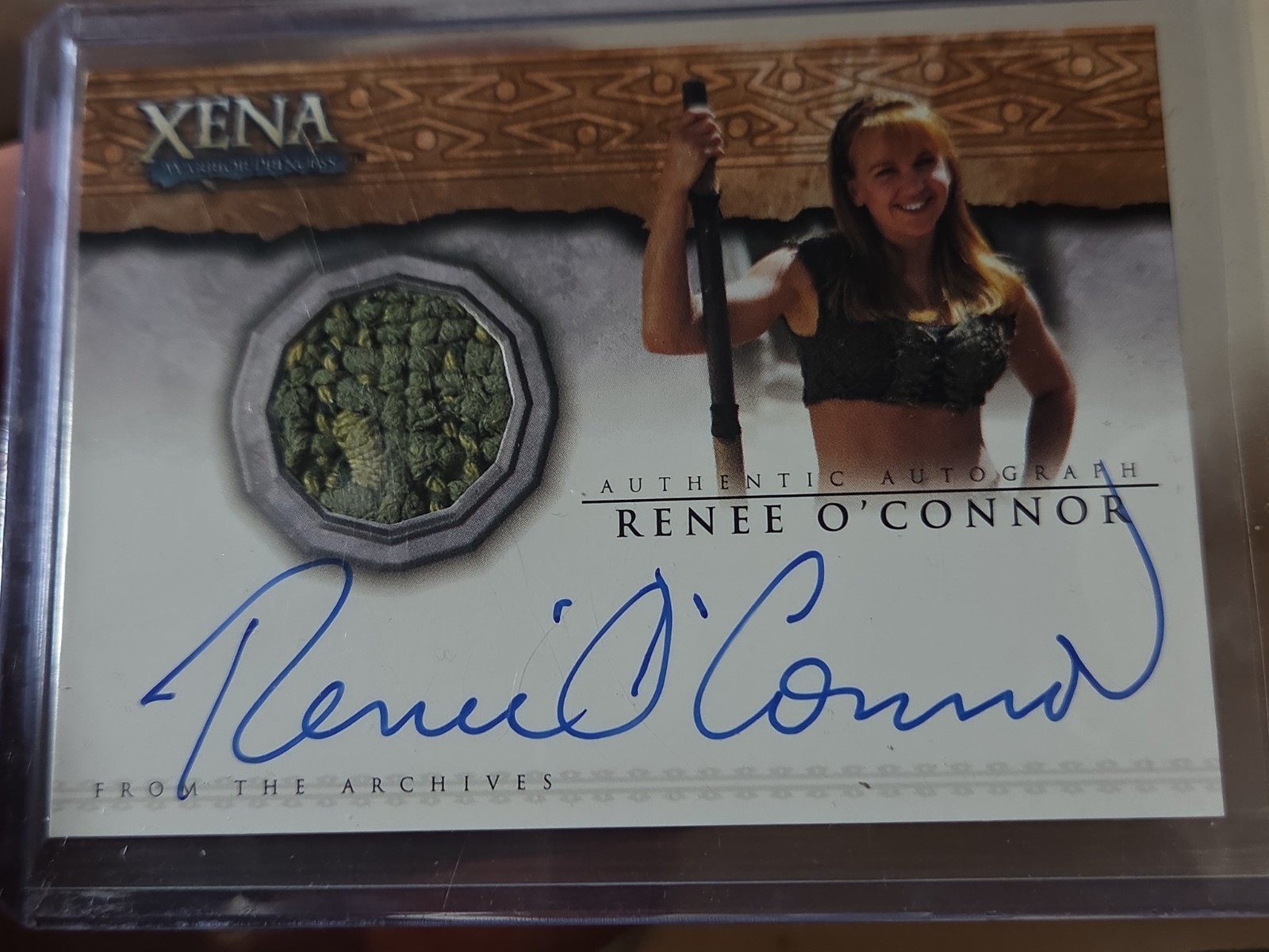 2003 Xena The Quotable AC10 Renee O'Connor Gabrielle Worn Costume Material Auto