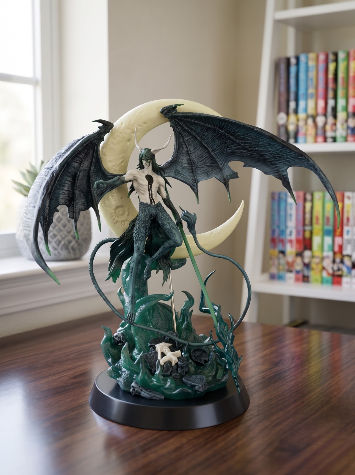 Bleach Ulquiorra Cifer Figure 40cm Segunda Etapa Moon Light Up Anime Statue GK