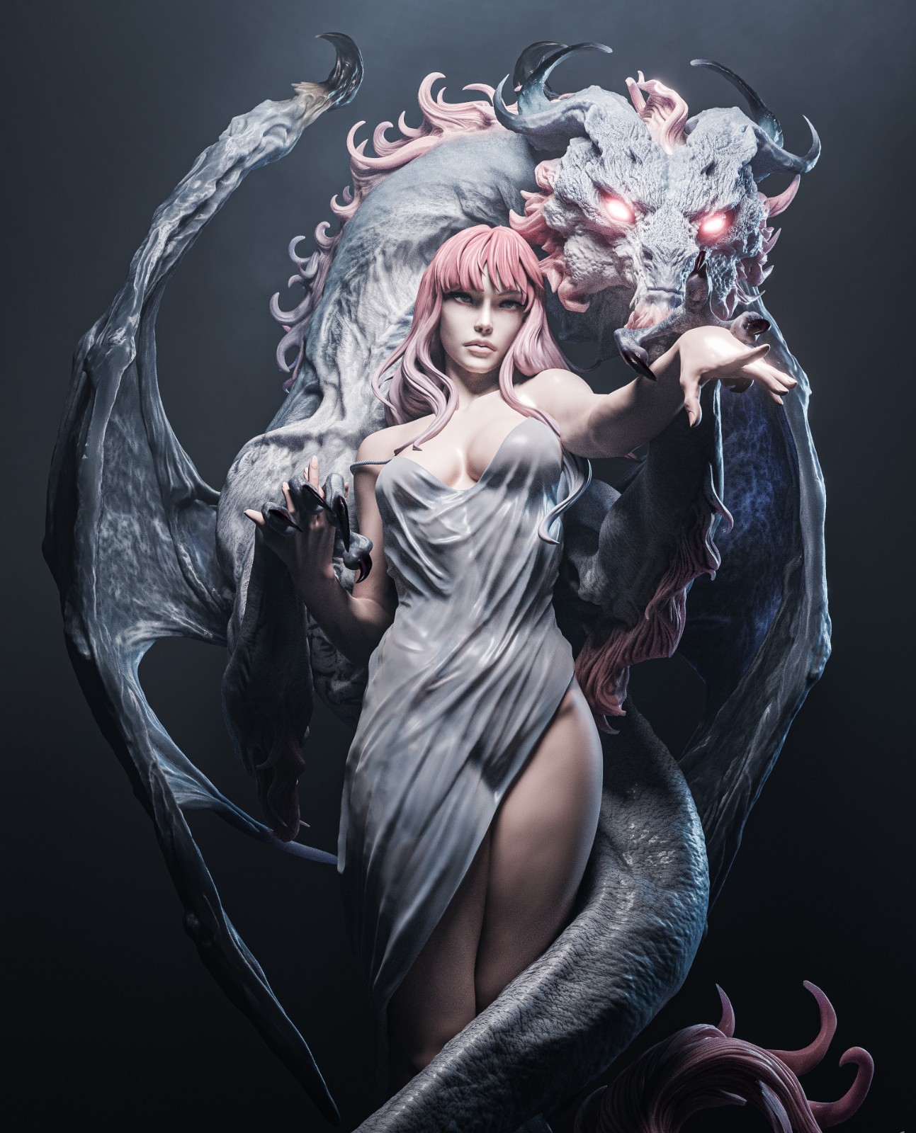 Dragon Lady Crimson Ascension  1/6 Resin Garage Kit  Fantasy Unpainted Display