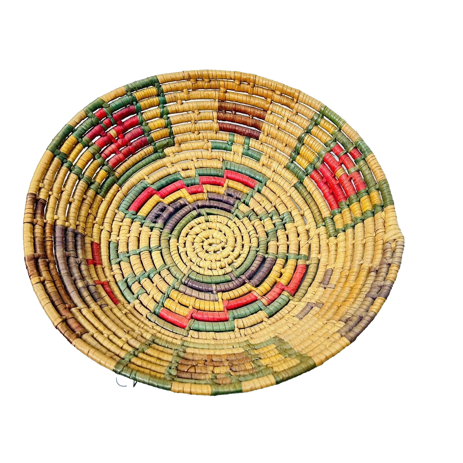 Handmade Woven Raffia Grass Weave Bowl Basket 11\