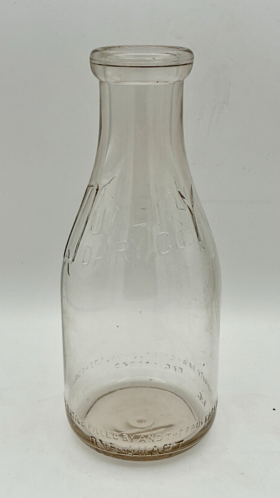 Vtg Quality Dairy Co St Louis MO Milk Bottle One Quart