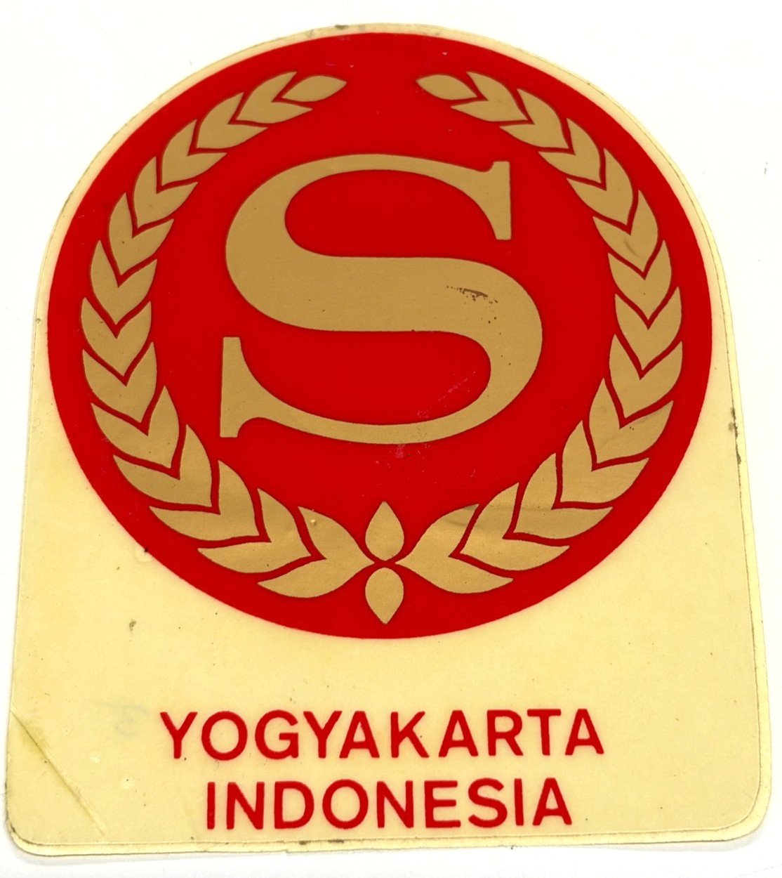 Vintage Sheraton Hotel Yogyakarta Indonesia Luggage Label Travel Sticker Decal