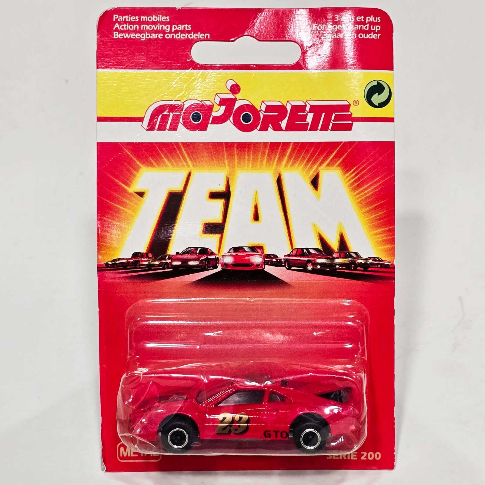 Vintage Majorette 211 Ferrari GTO / Rare Plain Red w/ #23 Tampo / New