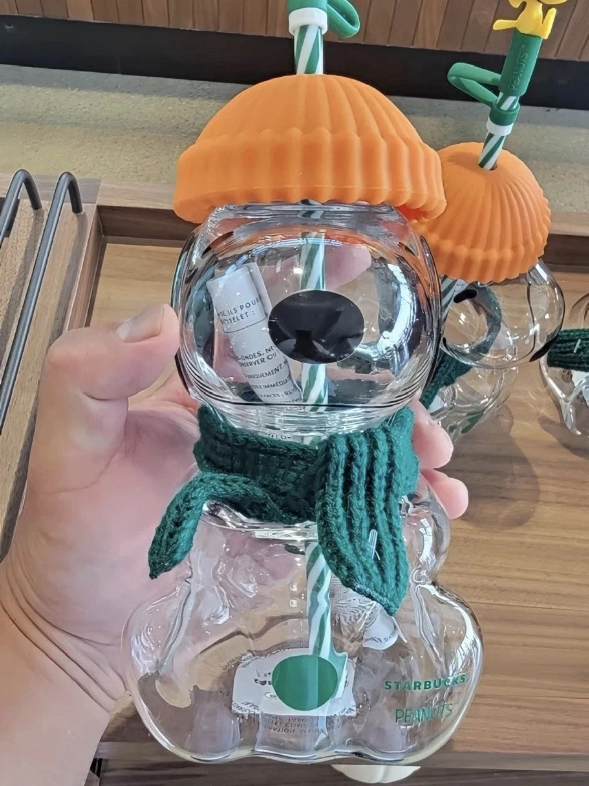 AUTHENTIC Starbucks X Peanuts Snoopy Glass Cold Cup 20oz IN HAND NEW
