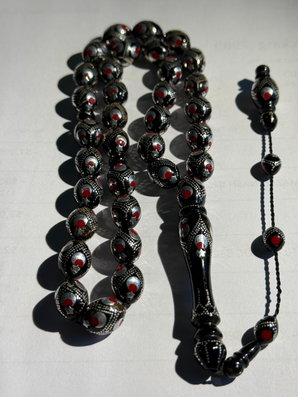 yuser red sea tasbih 33 tahkema 925 silver