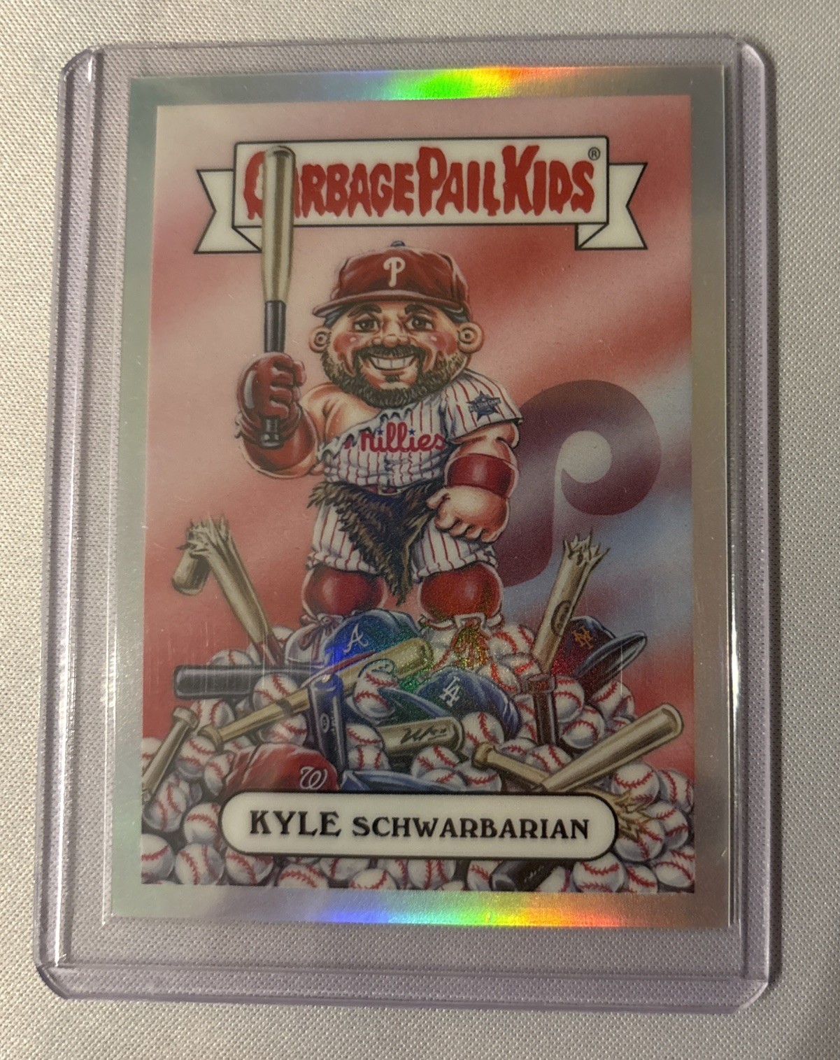 2026 Bowman Chrome - Kyle Schwarbarian Schwarber GPK-25 - Garbage Pail Kids