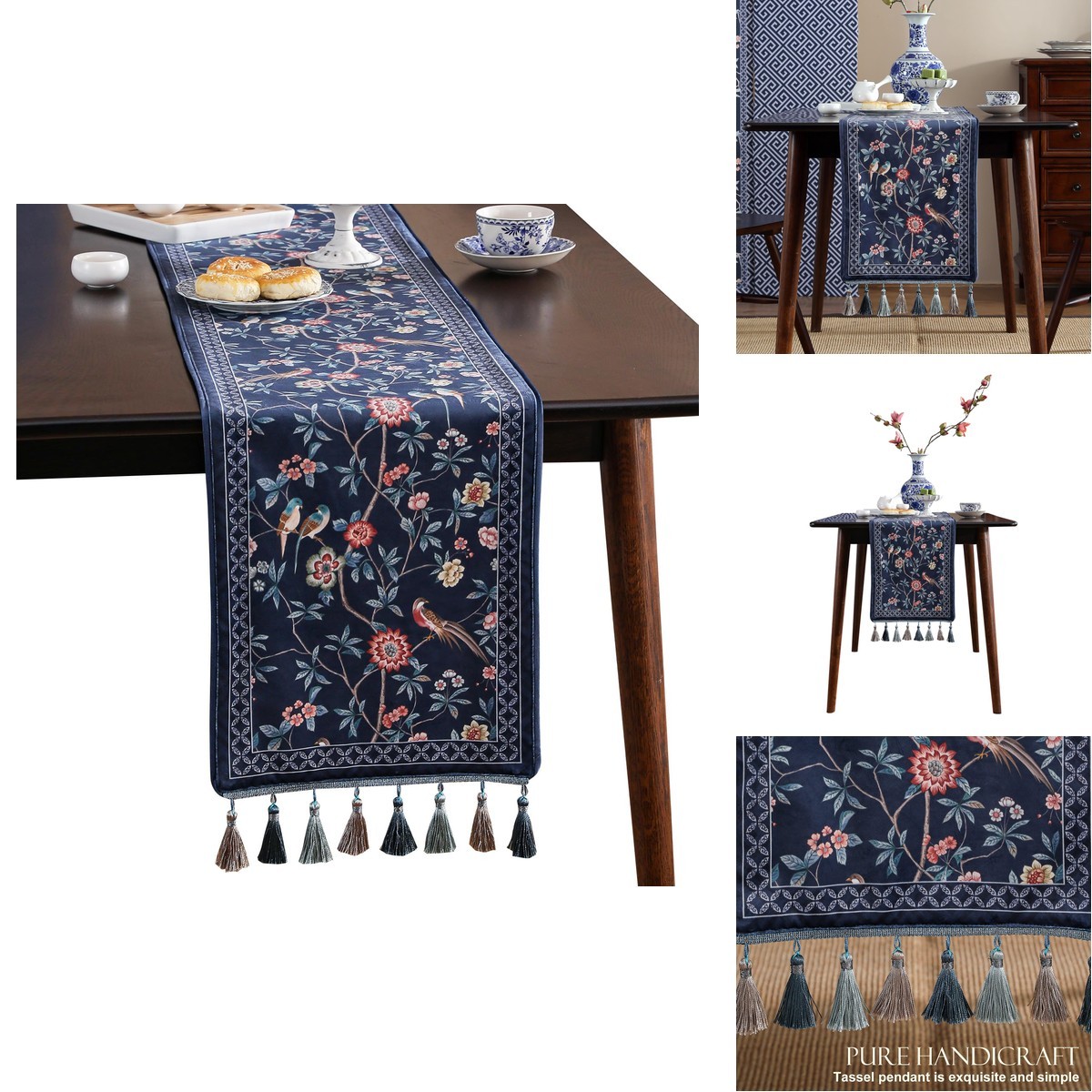 Patdrea Designer Vintage French Velvet Table Runner,12\
