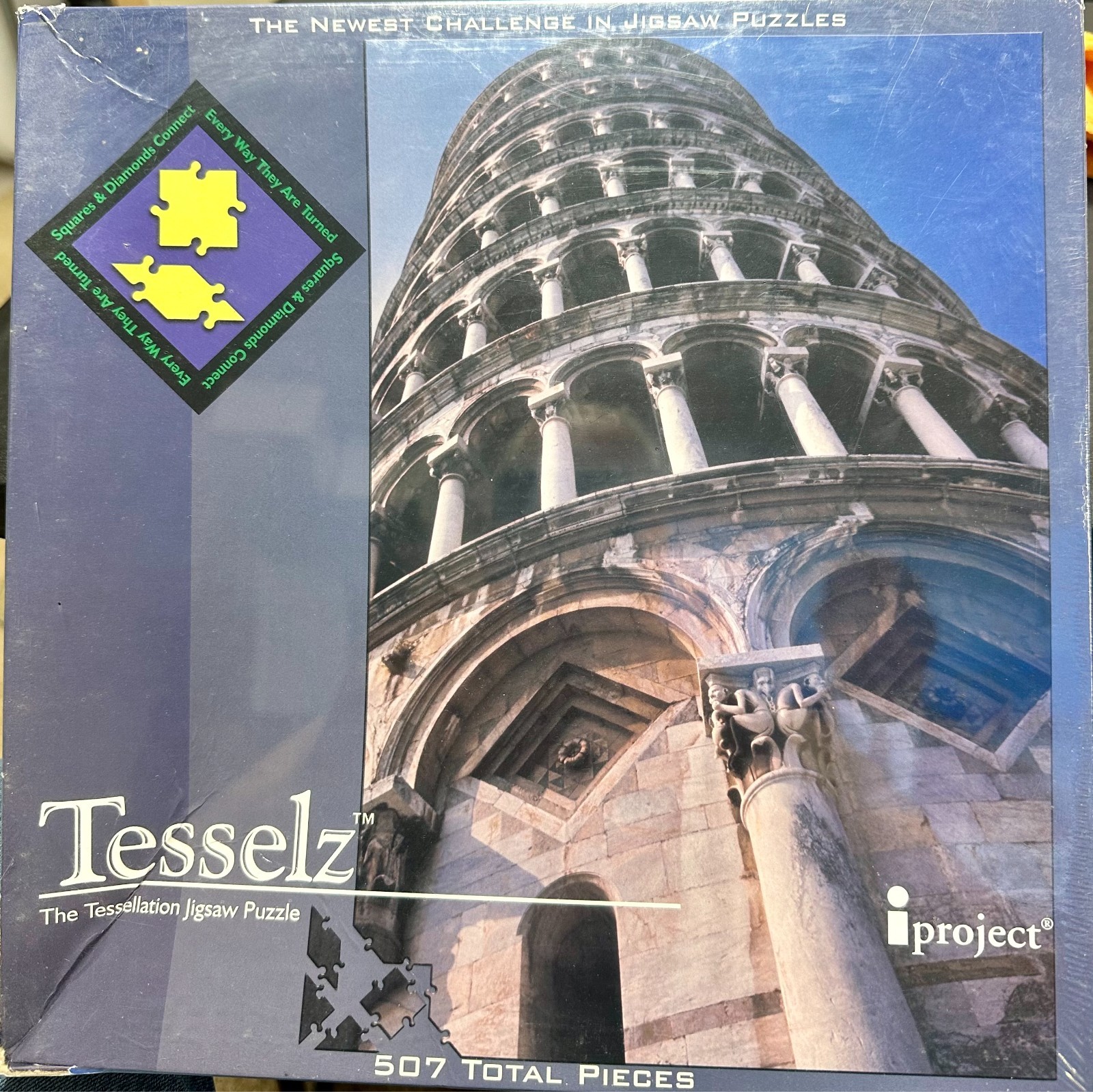 TESSEIZ - Leaning Tower of Pisa Italy Tesselz Jigsaw Puzzle 7 World Wonders 1999