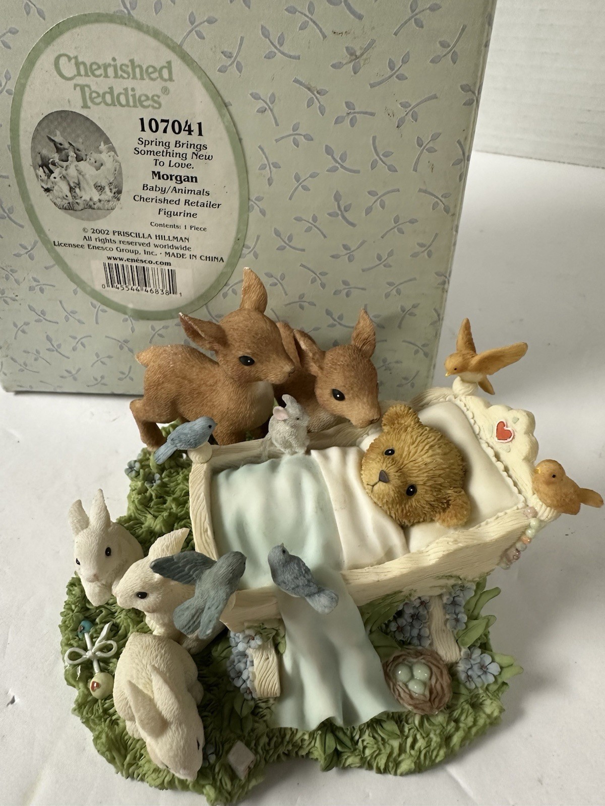 Cherished Teddies Morgan Spring Brings Something New To Love Figurine 2002