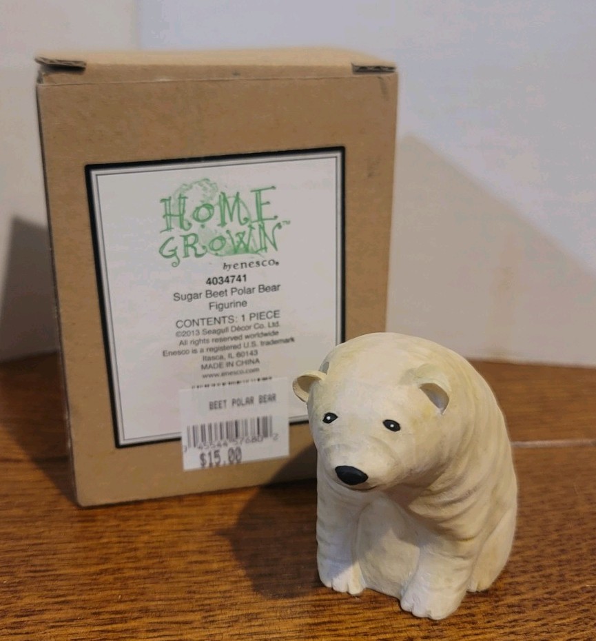 ENESCO HOME GROWN SUGAR BEET POLAR BEAR FIGURINE #4034741