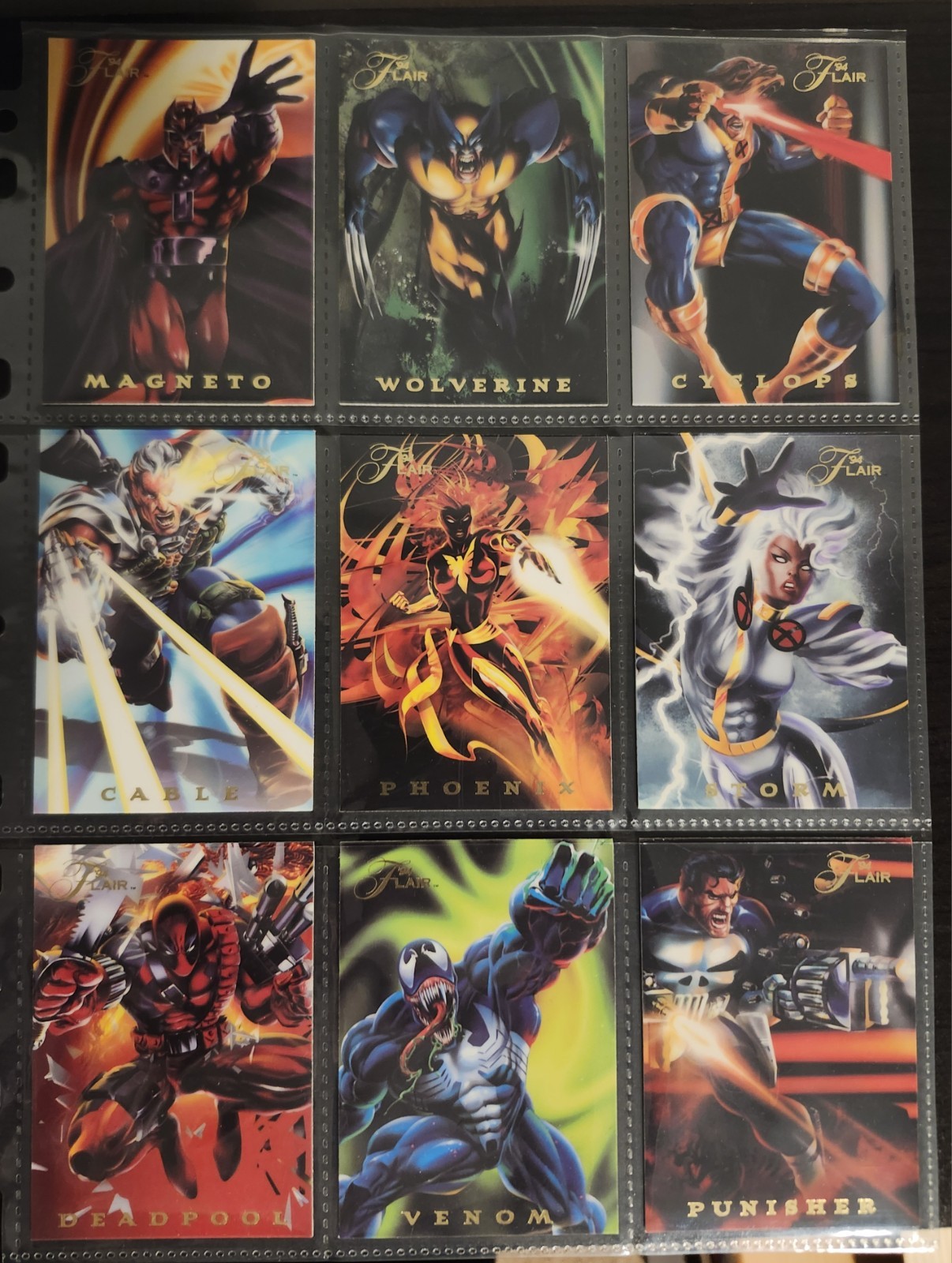1994 Marvel Fleer Flair Power Blasts Inserts Lot Of 9 (See Description)