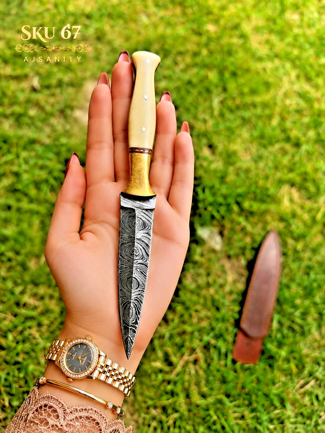 Best Boot Knife Carbon Steel Fixed Double Edged Blade Full Tang Ideal Outdoor