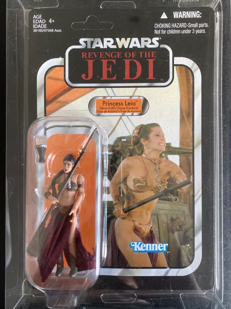 Star Wars Vintage Collection Slave Leia VC64 Unpunched Card Rare 4-Lang